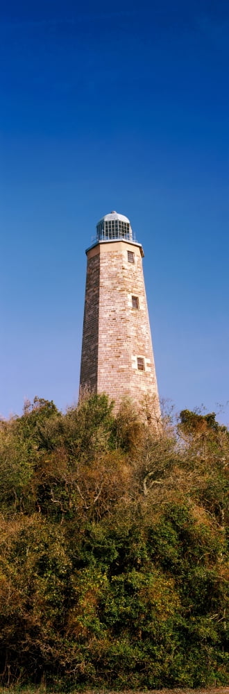 Low angle view of lighthouse Cape Henry Lighthouse Virginia Beach Virginia USA Canvas Art - Panoramic Images (36 x 12)