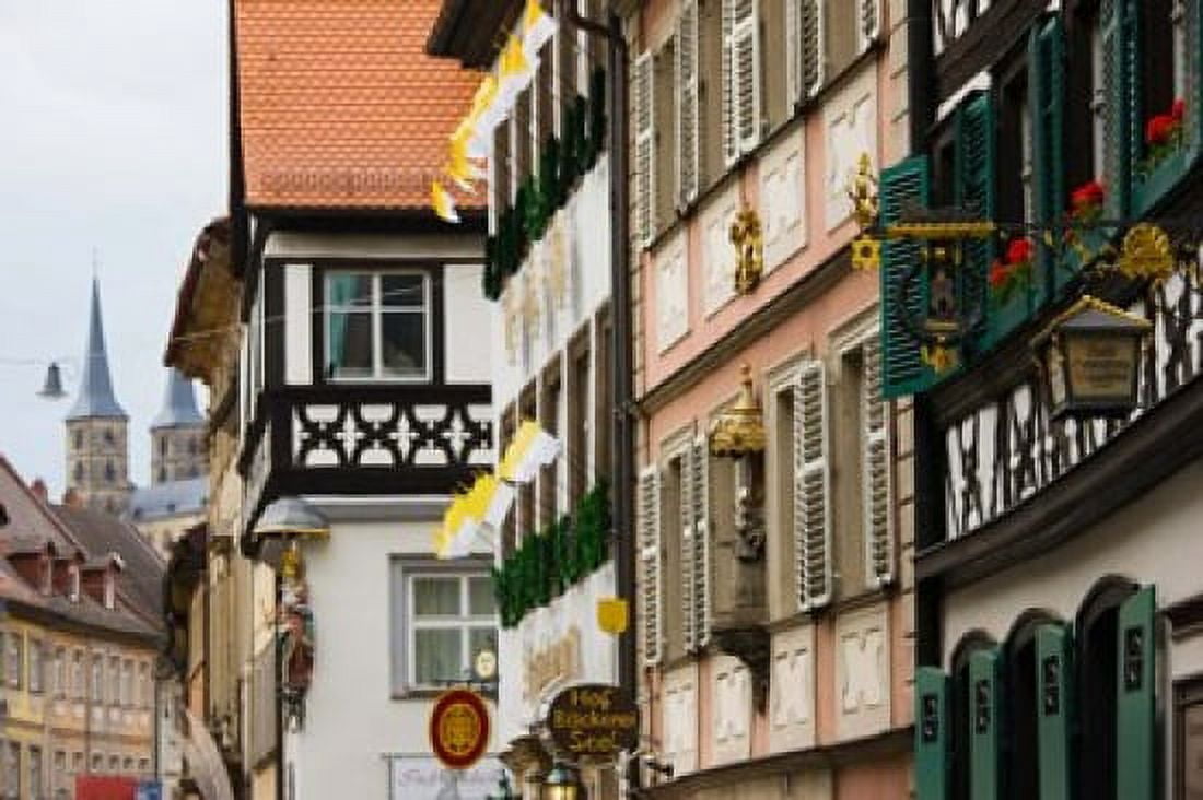 Low angle view of lower town buildings Bamberg Bavaria Germany Canvas Art - Panoramic Images (36 x 24)
