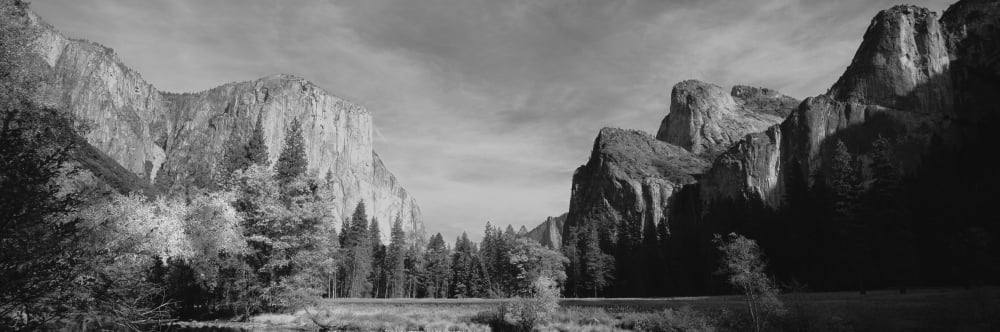 Low angle view of mountains in a national park Yosemite National Park California USA Canvas Art - Panoramic Images (12 x 36)