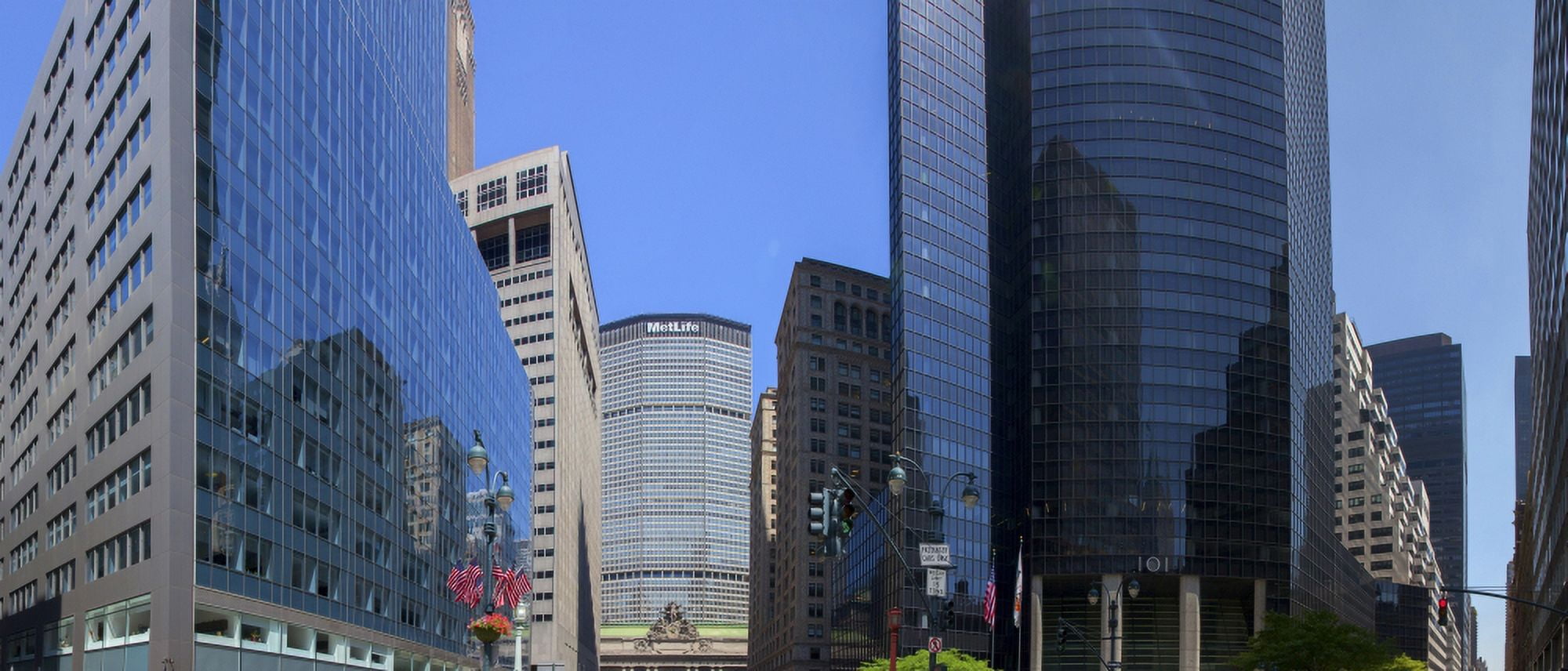 Low angle view of office buildings Madison Avenue Manhattan New York City New York State USA Canvas Art - Panoramic Images (27 x 9)