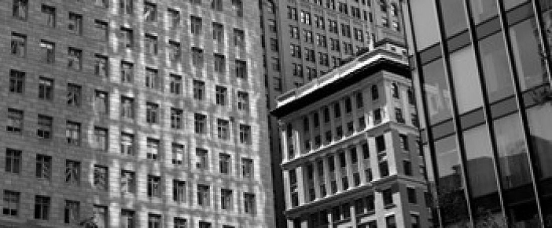 Low angle view of office buildings San Francisco California USA Canvas Art - Panoramic Images (15 x 6)