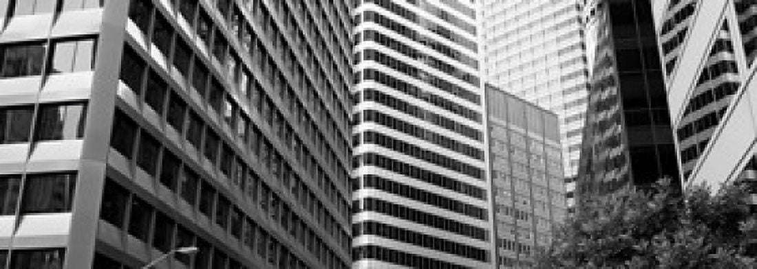 Low angle view of office buildings San Francisco California USA Canvas Art - Panoramic Images (36 x 13)