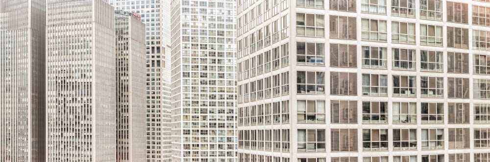 Low angle view of office buildings in a city Beijing China Canvas Art - Panoramic Images (6 x 18)