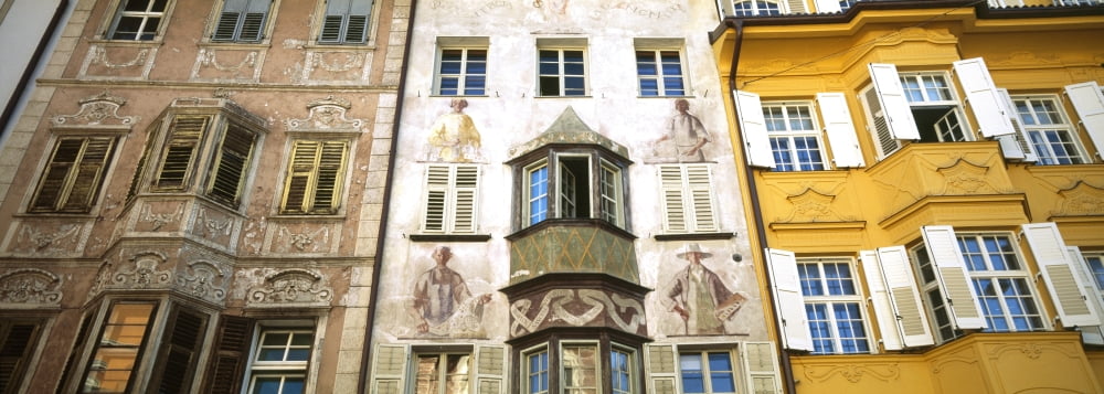 Low angle view of old buildings Bolzano Italy Canvas Art - Panoramic Images (36 x 12)