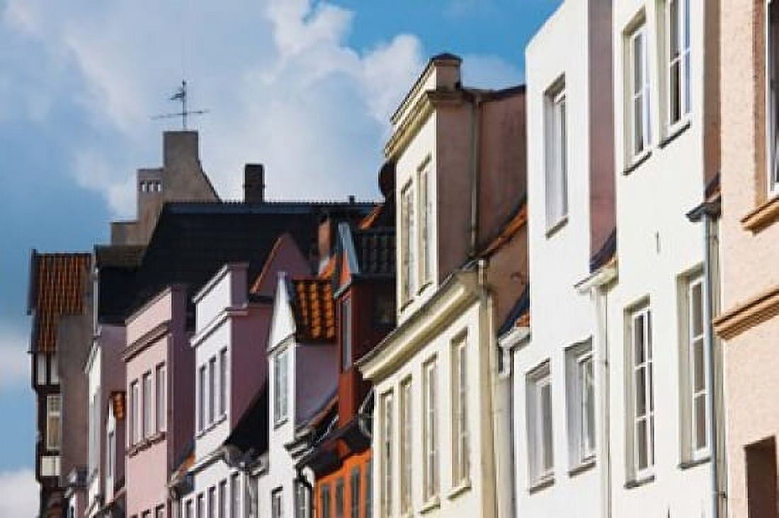 Low angle view of old town buildings Fleischhauer Strasse Lubeck Schleswig-Holstein Germany Canvas Art - Panoramic Images (36 x 24)