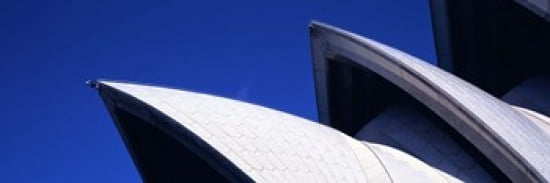 Low angle view of opera house sails Sydney Opera House Sydney Harbor Sydney New South Wales Australia Canvas Art - Panoramic Images (36 x 12)