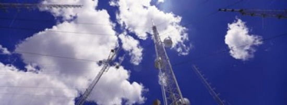 Low angle view of radio antennas Tucson Mountain Park Tucson Arizona USA Canvas Art - Panoramic Images (36 x 13)