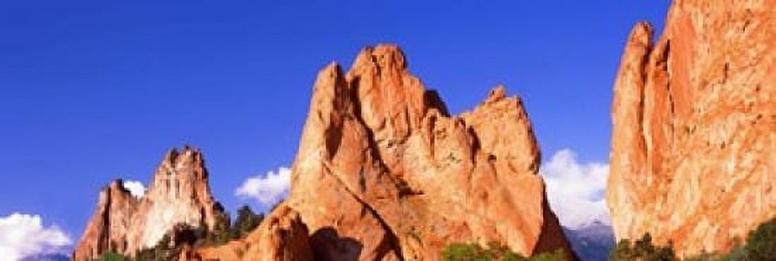 Low angle view of rock formations Garden of The Gods Colorado Springs Colorado USA Canvas Art - Panoramic Images (18 x 6)