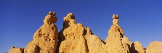 Low angle view of rock formations Queens Garden Bryce Canyon National Park Utah USA Canvas Art - Panoramic Images (36 x 12)