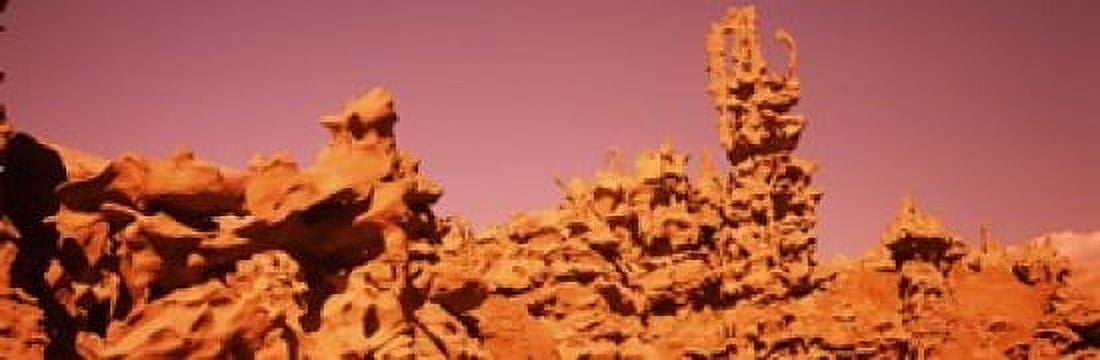 Low angle view of rock formations The Teapot Fantasy Canyon Uintah County Utah USA Canvas Art - Panoramic Images (18 x 6)