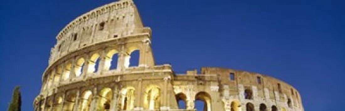 Low angle view of ruins of an amphitheater Coliseum Rome Lazio Italy Canvas Art - Panoramic Images (18 x 6)