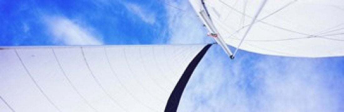 Low angle view of sails on a Sailboat Gulf of California La Paz Baja California Sur Mexico Canvas Art - Panoramic Images (18 x 6)