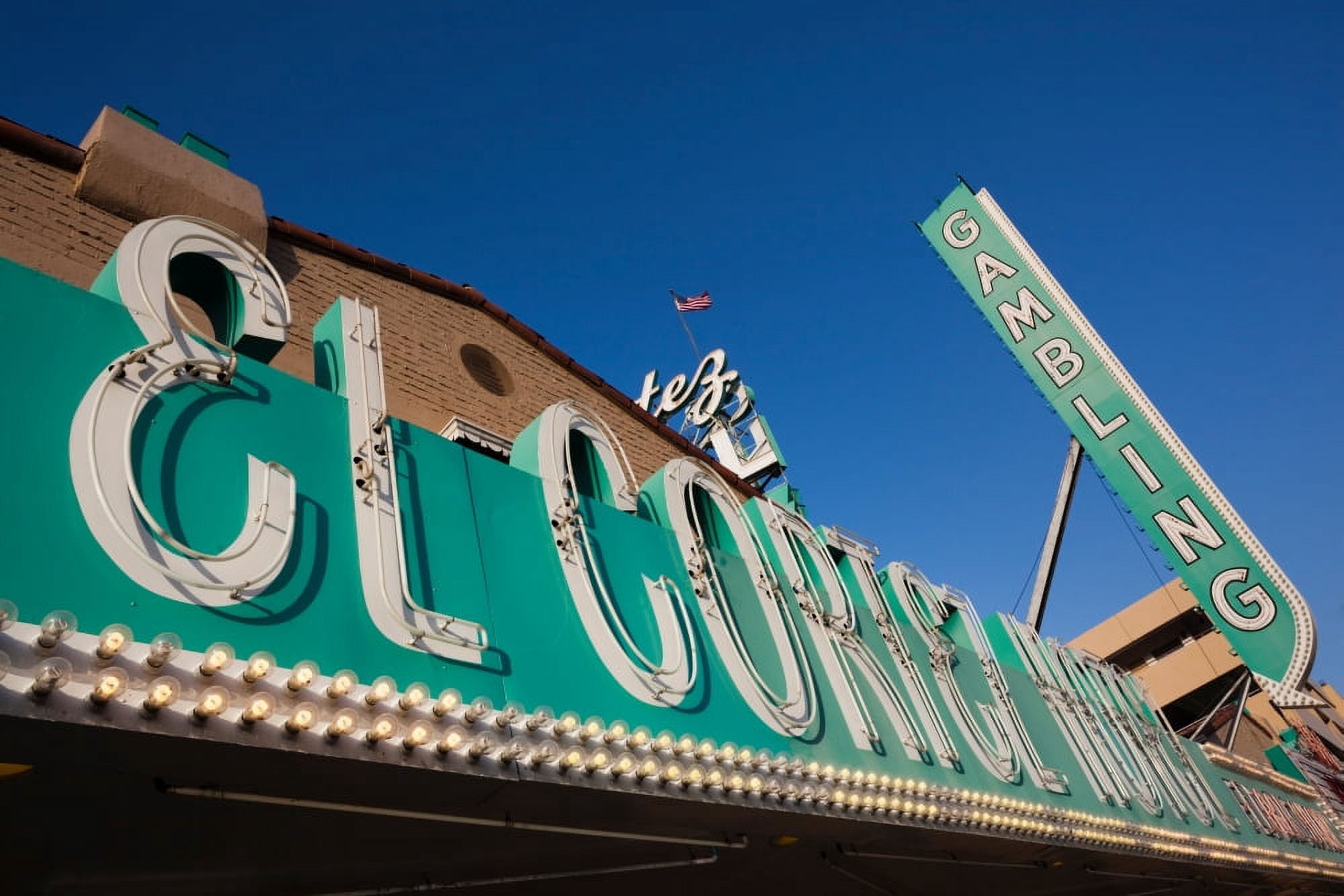 Low angle view of sign of El Cortez Hotel and Casino Fremont Street Las Vegas Nevada USA Canvas Art - Panoramic Images (27 x 9)
