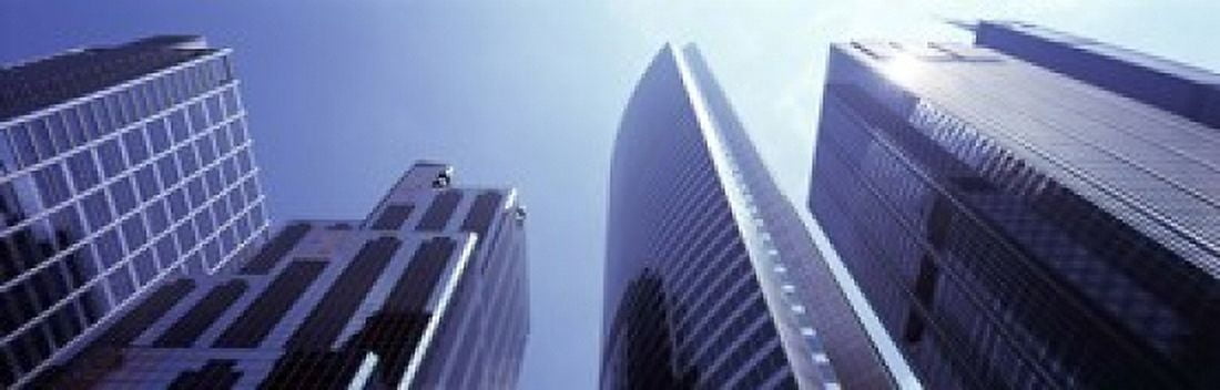 Low angle view of skyscrapers Chicago Cook County Illinois USA Canvas Art - Panoramic Images (18 x 6)