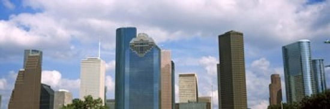 Low angle view of skyscrapers Houston Texas USA Canvas Art - Panoramic Images (18 x 6)