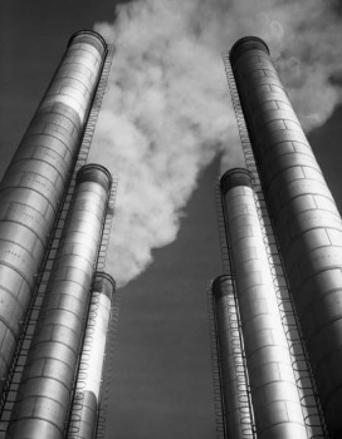 Low angle view of smoke stacks Canvas Art - (18 x 24)
