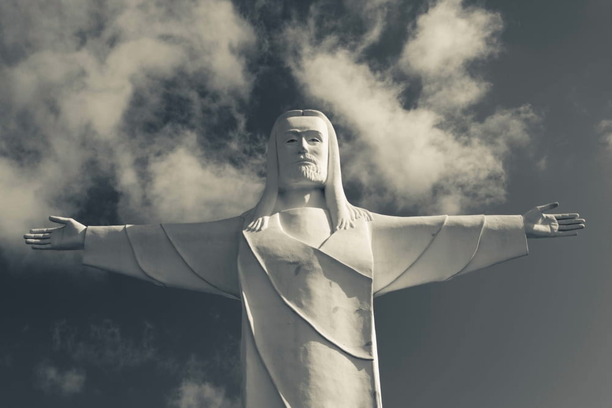 Low angle view of statue of Christ of the Ozarks Eureka Springs Arkansas USA Canvas Art - Panoramic Images (24 x 36)
