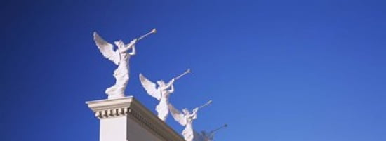 Low angle view of statues on a wall Caesars Place Las Vegas Nevada USA Canvas Art - Panoramic Images (36 x 13)