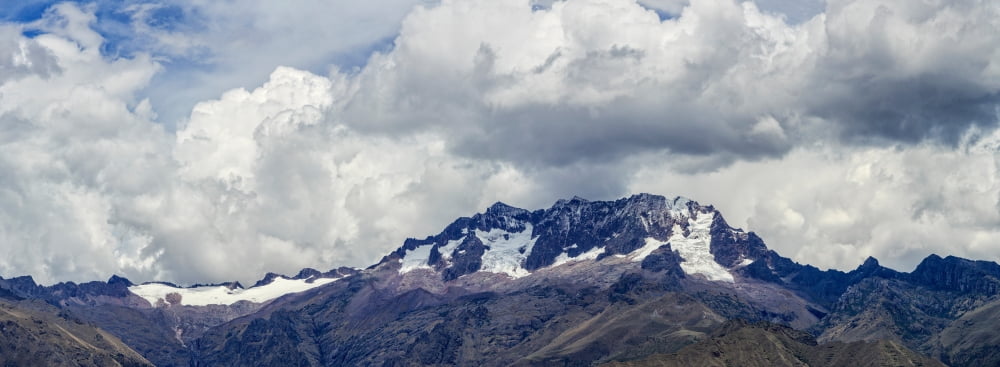 Low angle view of the Chicon mountain and glacier Cusco Peru Canvas Art - Panoramic Images (13 x 36)