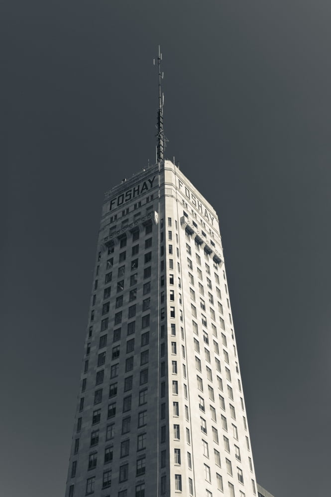 Low angle view of the Foshay Tower Minneapolis Hennepin County Minnesota USA Canvas Art - Panoramic Images (18 x 24)