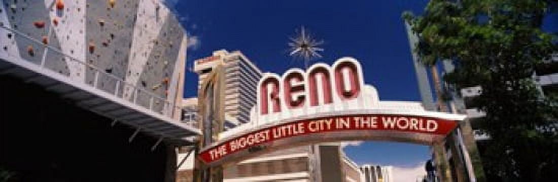Low angle view of the Reno Arch at Virginia Street Reno Nevada USA Canvas Art - Panoramic Images (36 x 12)