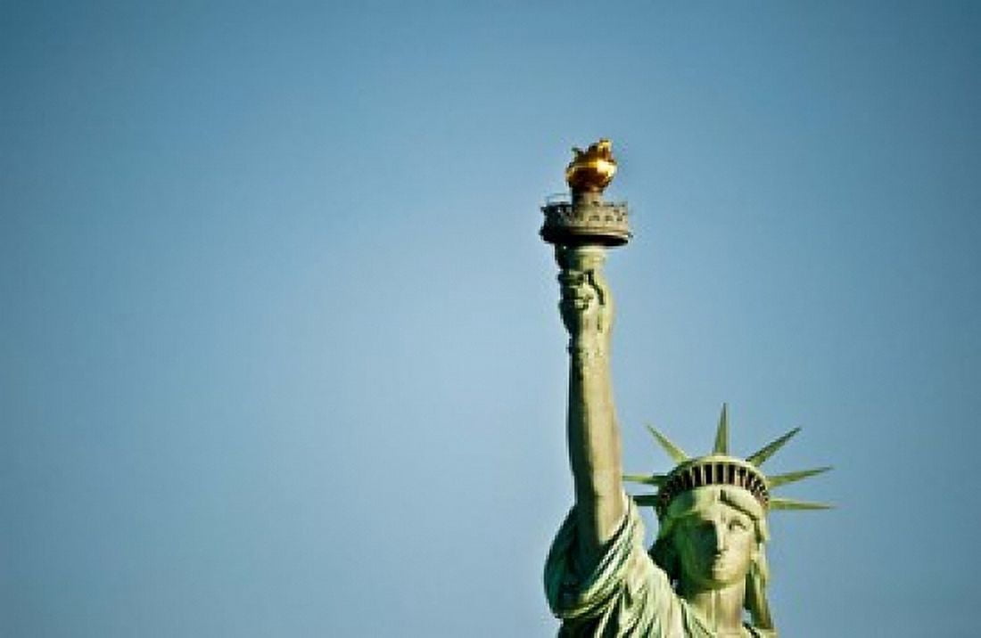 Low angle view of the Statue Of Liberty Liberty Island New York City New York State USA Canvas Art - Panoramic Images (36 x 24)