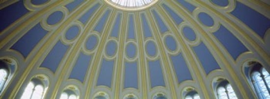 Low angle view of the ceiling of a museum British Museum Great Court London England Canvas Art - Panoramic Images (36 x 13)