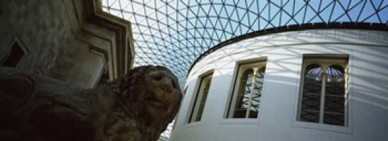 Low angle view of the ceiling of a museum British Museum Great Court London England Canvas Art - Panoramic Images (36 x 13)