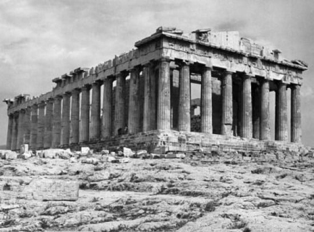 Low angle view of the old ruins of a temple Parthenon Athens Greece Canvas Art -  (18 x 24)
