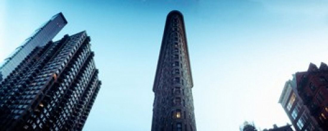 Low angle view of the skyscrapers Flatiron Building 23rd Street Manhattan New York City New York State USA Canvas Art - Panoramic Images (30 x 12)