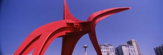 Low angle view of a sculpture Olympic Sculpture Park Seattle Art Museum Seattle King County Washington State USA Canvas Art - Panoramic Images (36 x 13)
