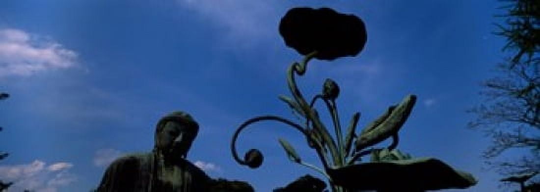 Low angle view of statue of Daibutsu Great Buddha Kotoku-in Temple Kamakura Kanagawa Prefecture Kanto Region Japan Canvas Art - Panoramic Images (18 x 7)