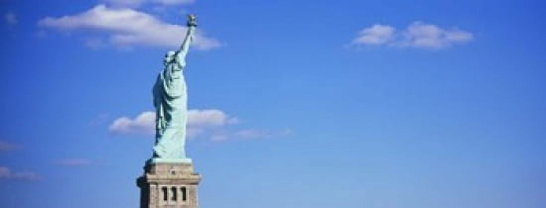 Low angle view of a statue Statue of Liberty Liberty State Park Liberty Island New York City New York State USA Canvas Art - Panoramic Images (15 x 6)