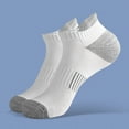 thumbnail image 1 of Low cut Comfort Athletic Ankle Socks for Men & Women , Size 11-13 Hiking and Sports , 5 Pairs Short socks Thick Cushion , Multi-Size Options for Running, 5 Pair White Gray, 1 of 7
