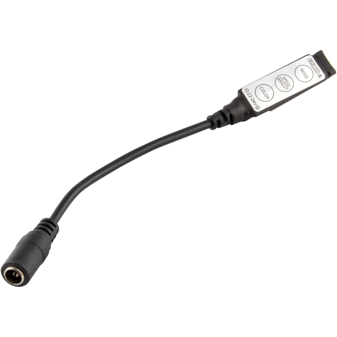 Black Low-Profile Inline Controller for RGB LED Strip Light