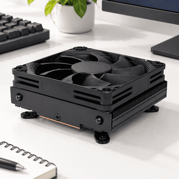 Low-profile Quiet All-black CPU Cooler for LGA1700 and LGA1851