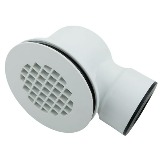 Low profile shower drain, 1.5\" side outlet drain assembly
