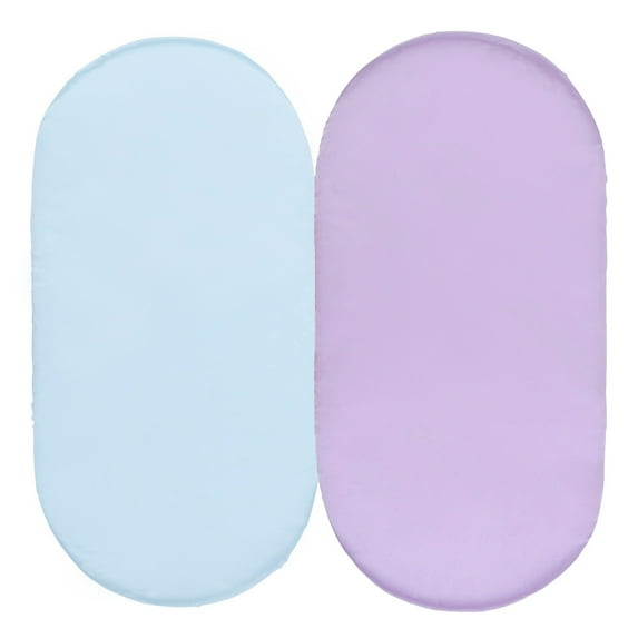 LowProfile Baby Care 2PCS Mose Basket Sheet Bassinet Sheet Cradle Sheet Pram Bassinet Pads Changing Basket Satin Fitted Sheet Set