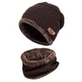 thumbnail image 1 of LowProfile Beanie Hat Winter Men Warm Thicken Scarf Two-Piece Knit Windproof Cap Hats, 1 of 5