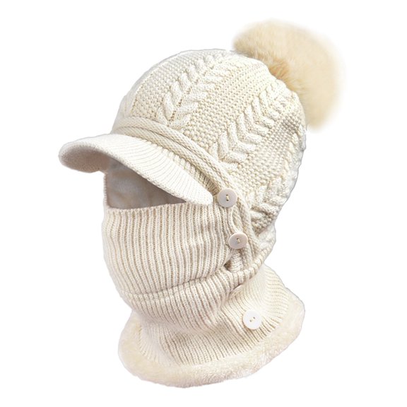 LowProfile Beanie Hat Winter Women Knitted Pullover Warmth Ear Protection Wool Sweater Cap Hats