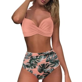 LowProfile Bikini Sets for Women 2 Piece Swimsuits Front Tie Knot High Waisted Bathing Suits Walmart