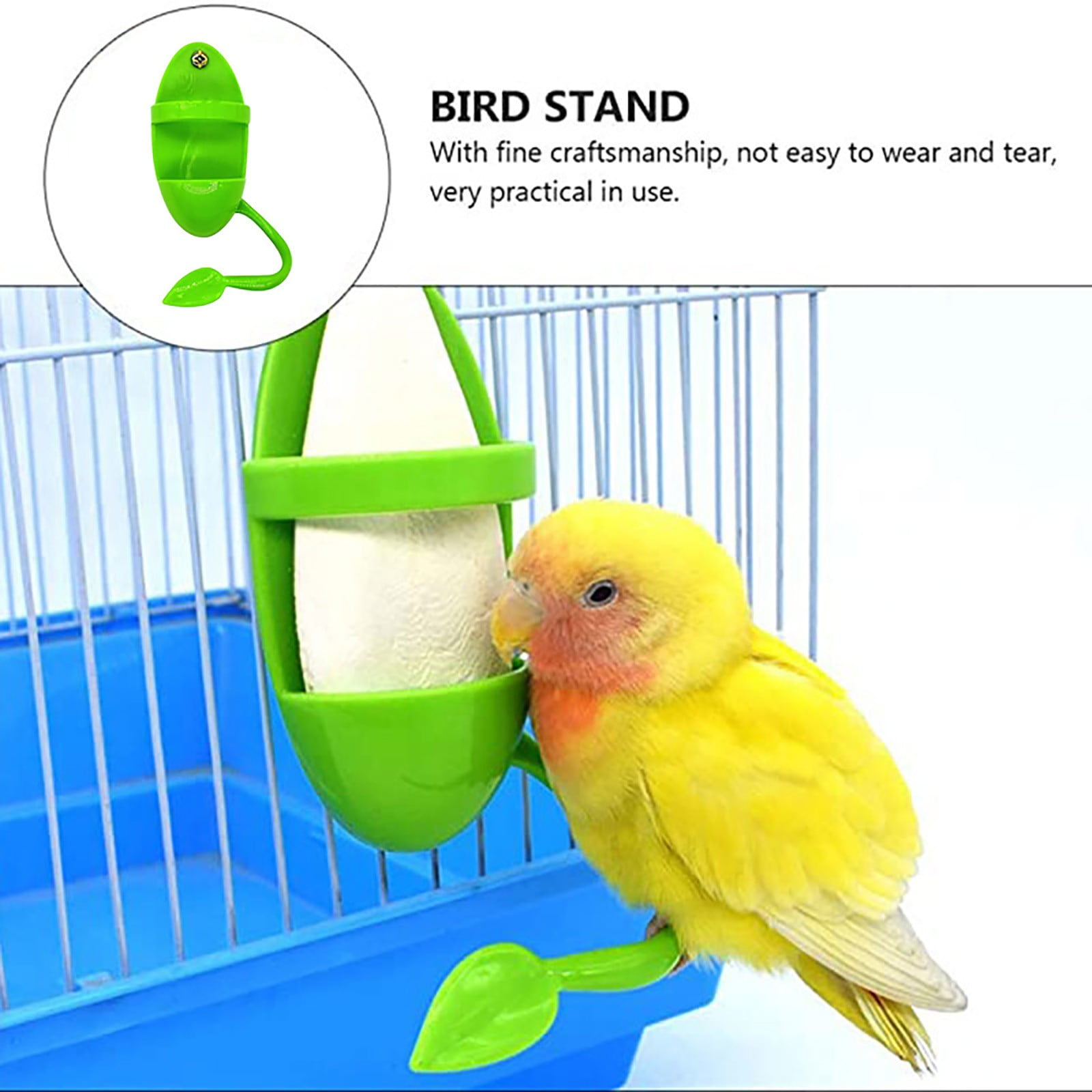 LowProfile Bird Feeders Supplies Utensils Cage Food Rack Parrot Feeding Cup Feeder