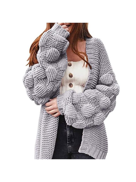 Cardigan Sweaters for Women Plus Size Long Sleeve Casual Tops Sleeve Loose Winter Fall Knit Sweater Coats