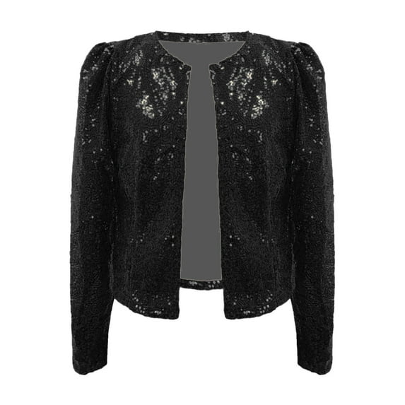 LowProfile Cardigan for Women Plus Size Long Sleeve Casual Tops Fashion Urban Sequin Sequins Sparkling Winter Fall Open Front Jacket Coat