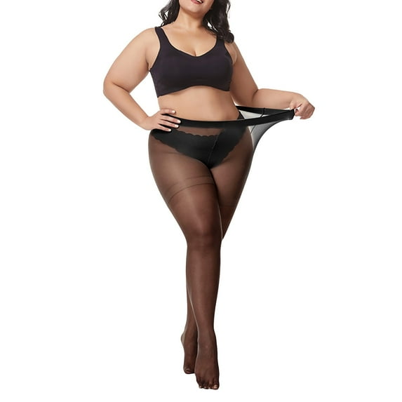 LowProfile Womens Fishnet Stockings Plus Size 15D XXXL Nylon IIcrease Breathable Elastic Thin Oversized Women's High Waist Tights Socks