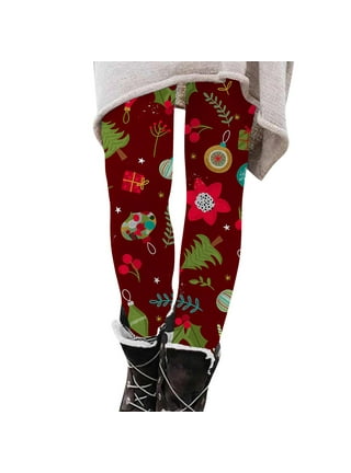 Red & White Candy Cane Capri Leggings - Holidays At Shop