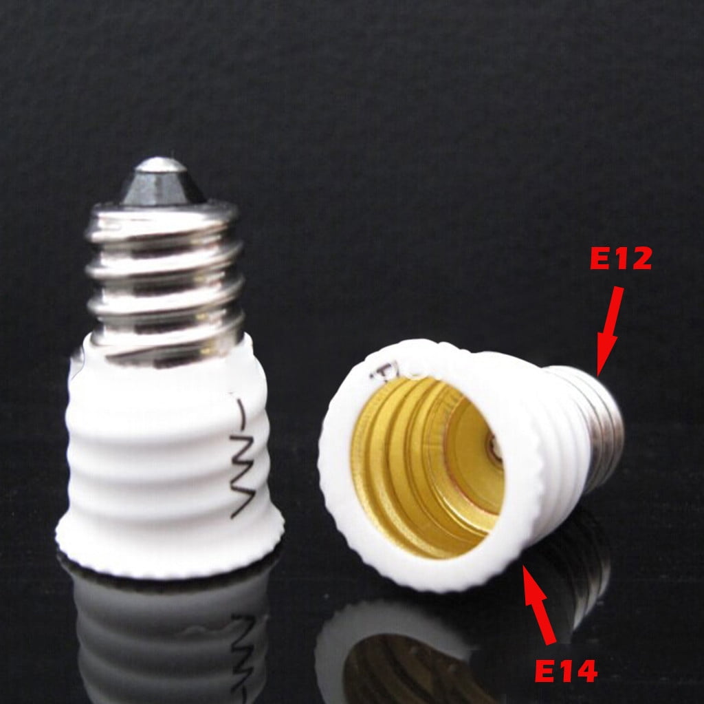 LowProfile LED light Bulb E12 Holder Base E14 To LED Socket Converter Adapter 2Pcs For E14 Light Tools Home Improvement Lamp
