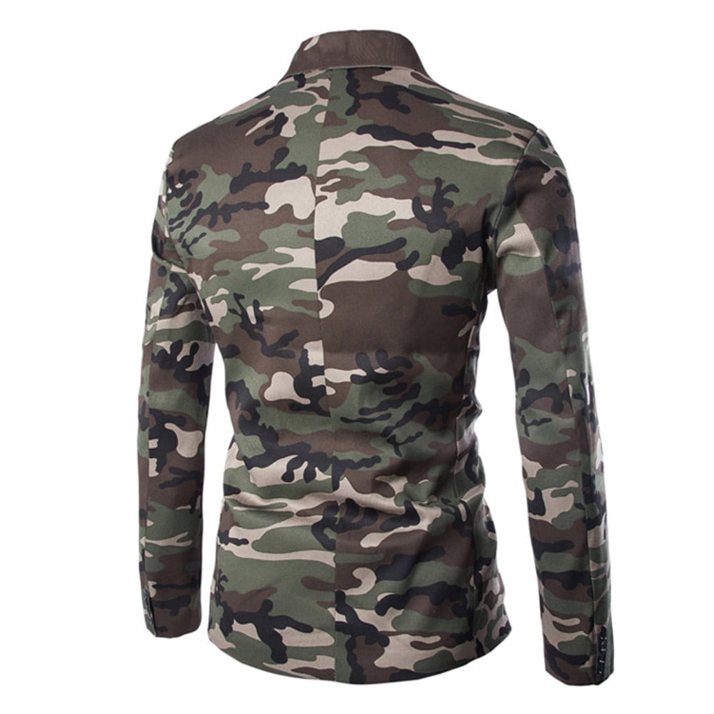 LowProfile Mens Blazer Suit Coat Fashion Fall Winter Cardigan Camouflage Coat Button Suit Jacket Tops Green L 464590c8 78aa 47f5 b1a1 7223b2e0a5b2.118686258ec27b58e0f9c4aa63052646