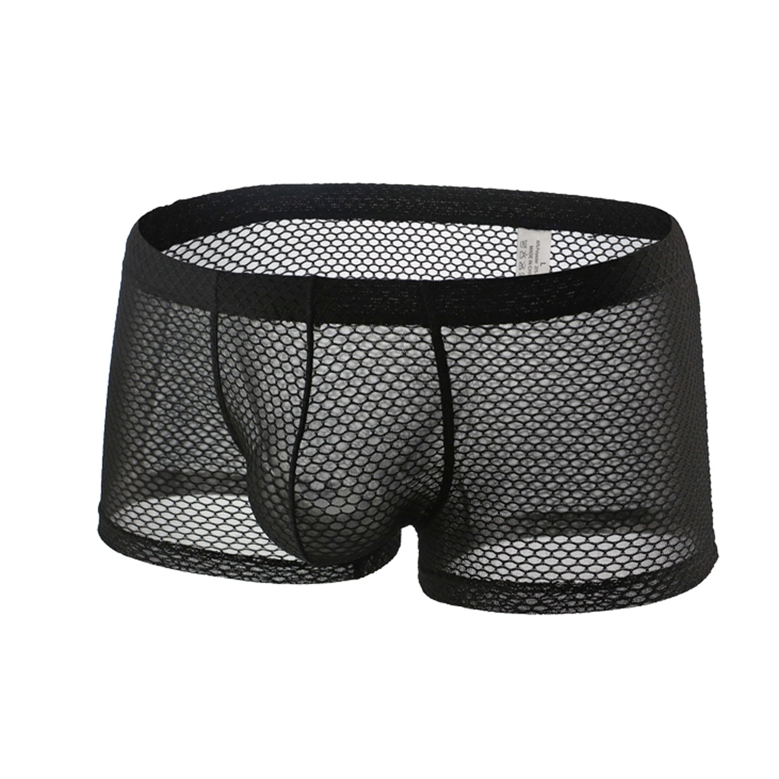 Boxer maille transparent noir taille M / Black transparent