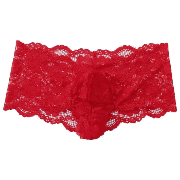 LowProfile Mens Underwear Lace Underpans Sports Breathable Soft Brief PantiesLowProfile RedLowProfile L